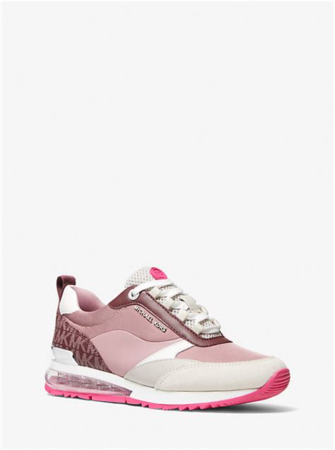 michael kors allie extreme mixed-media trainer|Allie Stride Extreme Mixed.